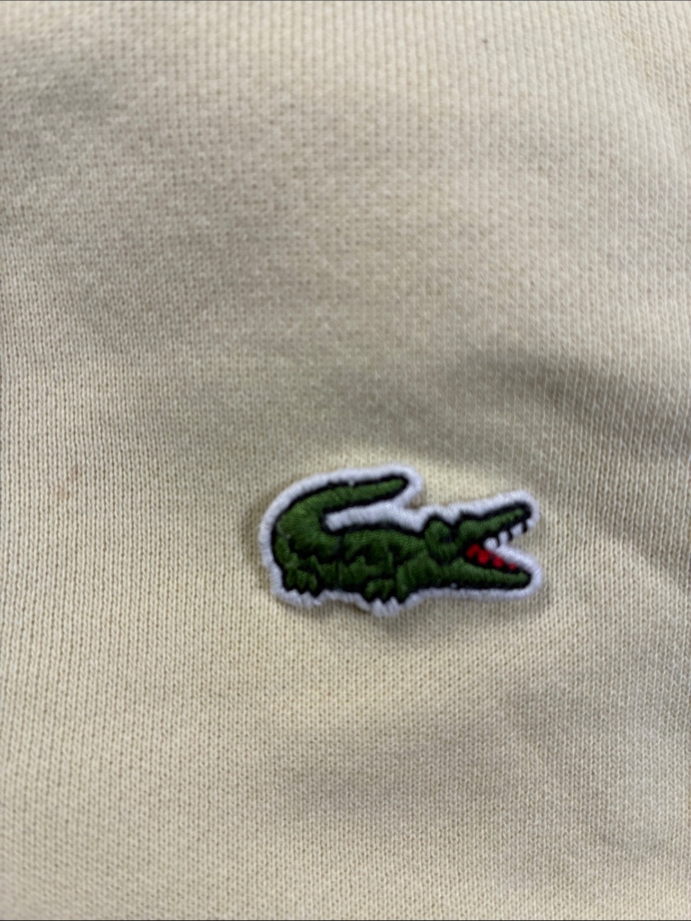 Lacoste Pale Yellow Full-Zip Hoodie with Crocodile Logo Womens XL - Picture 4 of 15